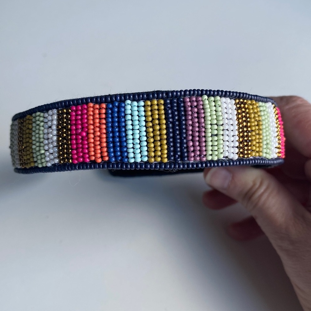 Ink+Alloy beaded headband Seed bead collection. boho
